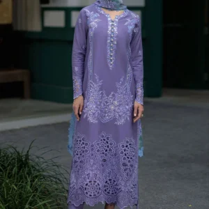MUSHQ lawn embroidered chickankari luxury dress
