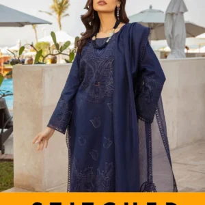 Rang Rasiya Lawn Luxury Embroidered Chikankari 3 Piece Dress- STITCHED