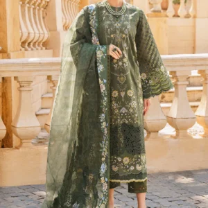Barouqe embroidered lawn 3 piece dress