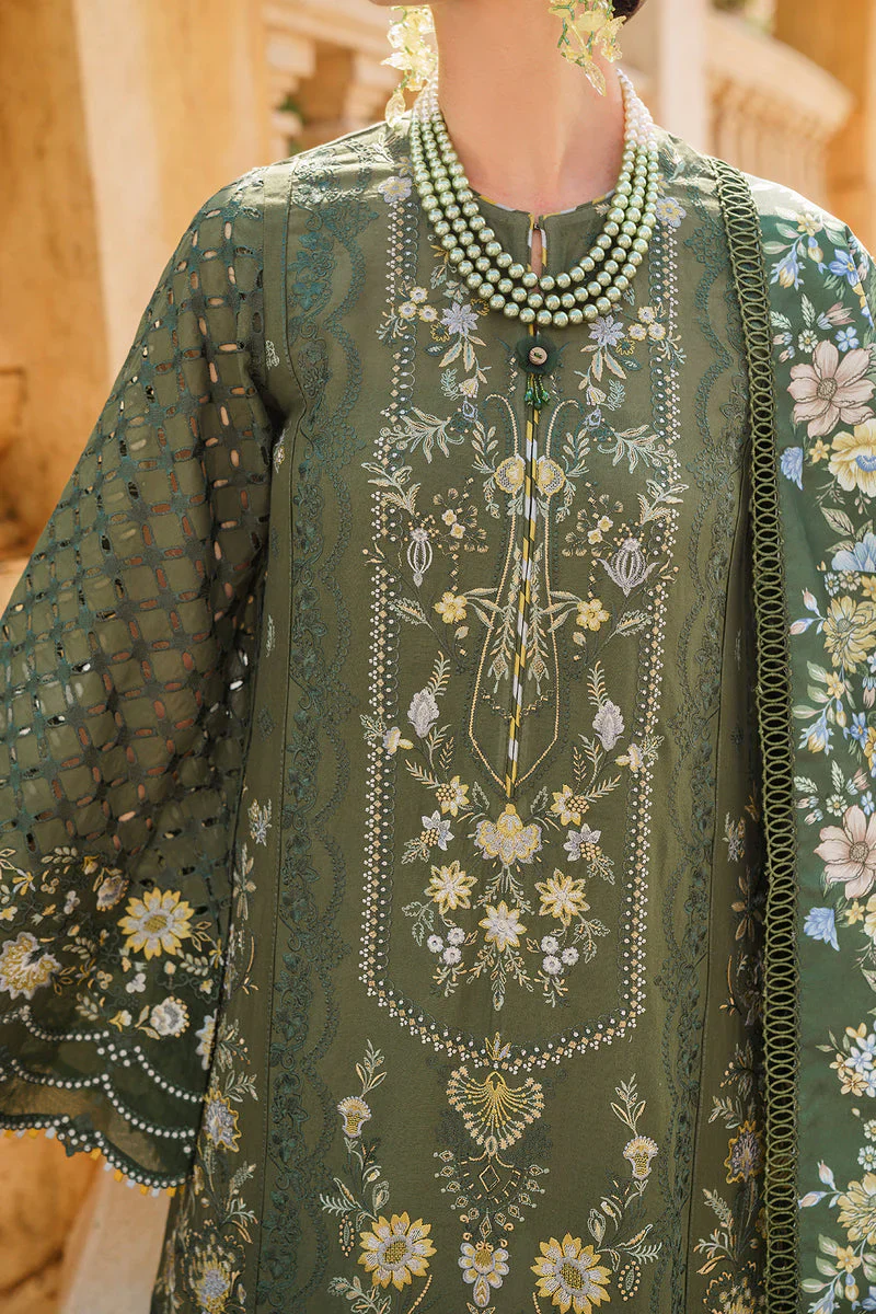 Barouqe embroidered lawn 3 piece dress - Image 3