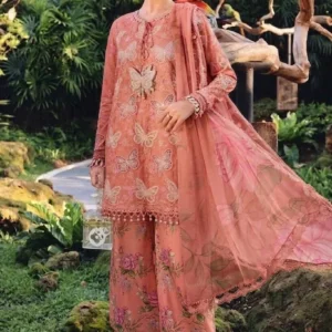 Maria B Lawn Chikankari Luxury Embroidered 3 Piece Dress