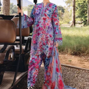 Maria B Lawn Chikankari Luxury Embroidered 3 Piece Dress