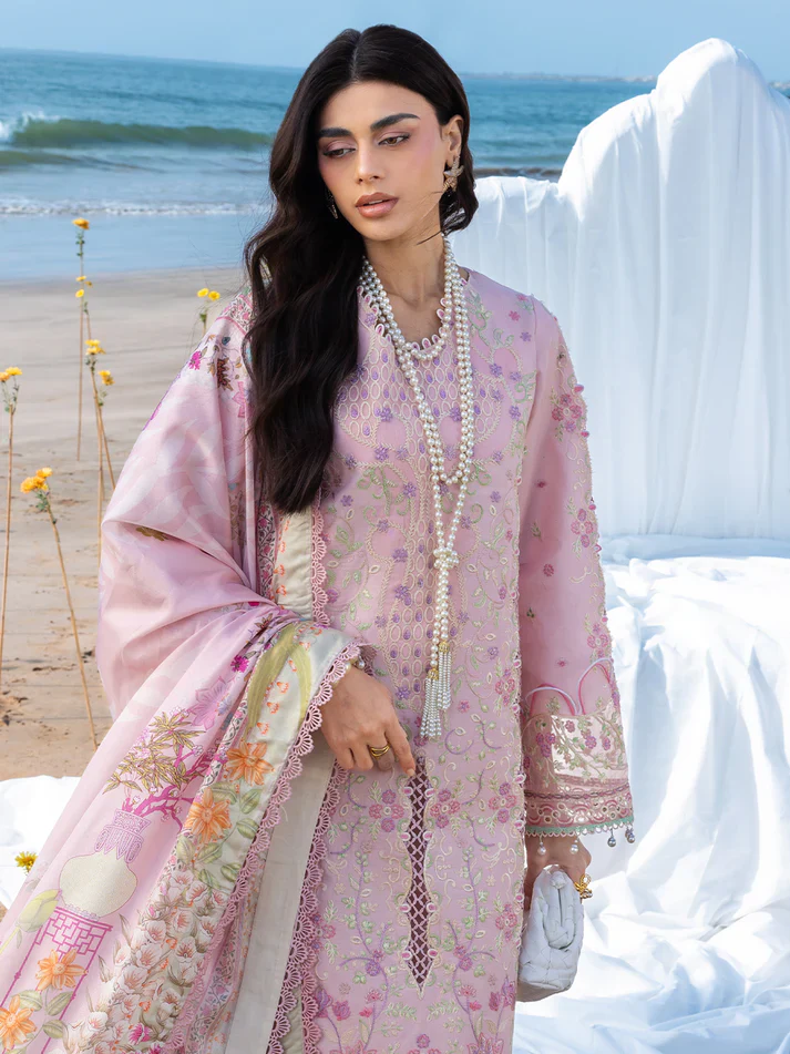 Mahnur Lawn Embroidered Luxury 3 Piece Dress - Image 2