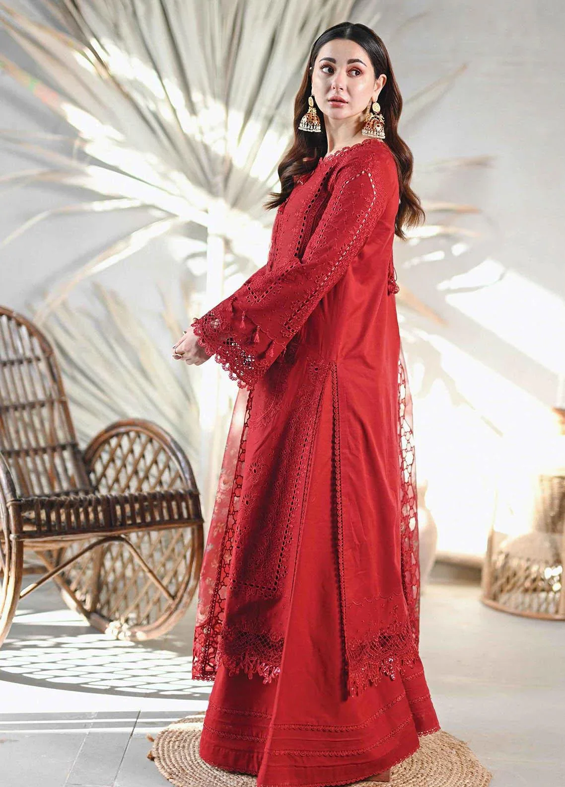 Qalamkar Lawn Luxury Embroidered 3 Piece Dress - Image 2