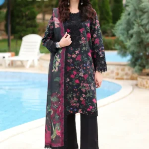 Rang Rasiya Lawn Digital Print & Embroidered 3 Piece Dress